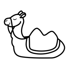 Isolated camel icon. Nativity characters icon - Vector