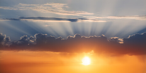beautiful bright sunset