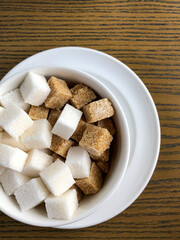 sugar cubes on a plate