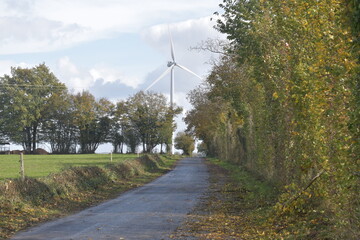 wind turbines in the countryside