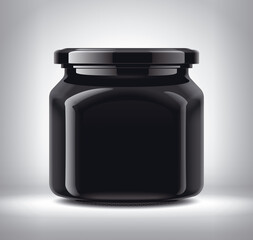Glass Jar on Background. 