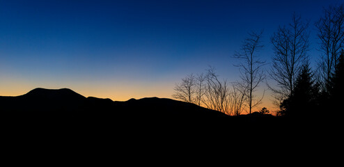 sunset over the mountains