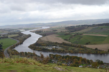 View over River Tay from Kinnoull Hill, Perth