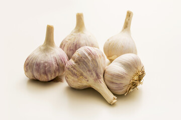 Garlic On A White Background