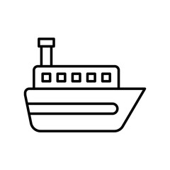ship, cruise, yacht, icon vector illustration