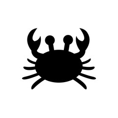 Crab icon, logo isolated on white backgroun