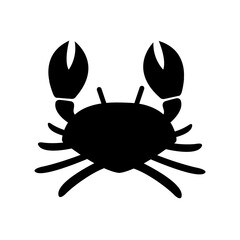 Crab icon, logo isolated on white backgroun