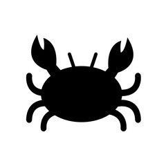 Crab icon, logo isolated on white backgroun