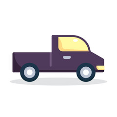 truck, car, pick up truck, vehicle, transport flat icon vector illustration