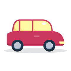 car, automobile, vehicle, transport flat icon vector illustration