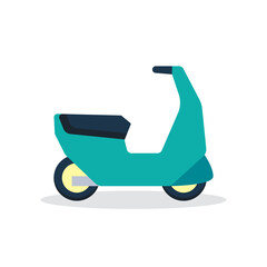 moped, scooter, vehicle, transport flat icon vector illustration