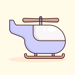 helicopter, chopper, vehicle, transport color icon vector illustration
