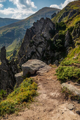 Beautiful landscape in the high carpathians. autumn in the mountains.