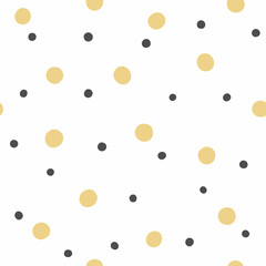 Simple seamless pattern with scattered dots. Vector illustration.