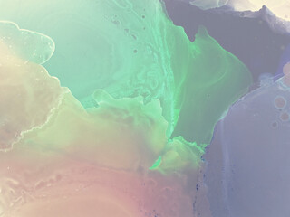 Contemporary Artwork.  Closeup Colorful Splash.