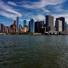 Fototapeta premium A view of New York across the Hudson river