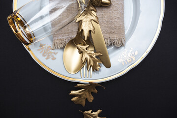 Creative autumn table setting