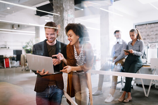 Programmer working in a software developing company