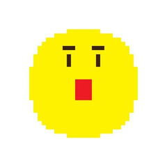 Obraz premium Face pixel art. Vector pixel art.