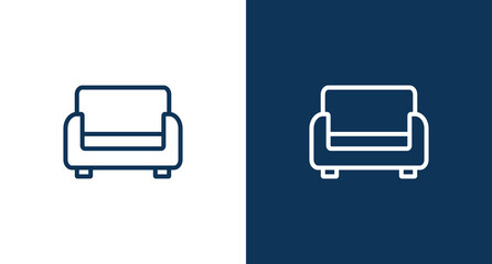 Sofa outline icon for web and mobile