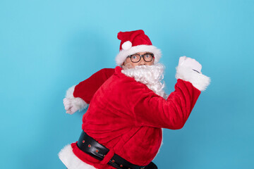 santa claus isolated on color background