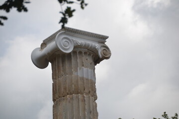Ionic columns at the ancient site of Olympia, home of the first Olympic Games, Greece