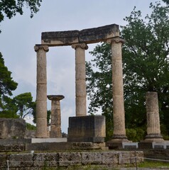 Fototapeta na wymiar The Philippeion in Ancient Olympia Greece