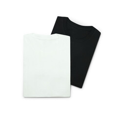 Folded T-shirt On White Background.