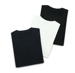 Folded T-shirt On White Background.