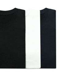 Folded T-shirt On White Background.
