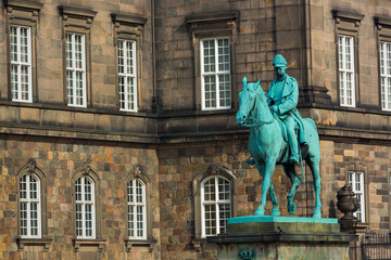 Obraz premium Christiansborg Palace or Christiansborg Castle, Copenhagen, Denmark, Europe