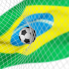 ブラジルの国旗とサッカー