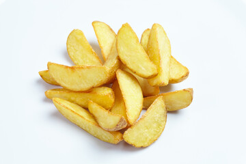 roasted potatoes on the white