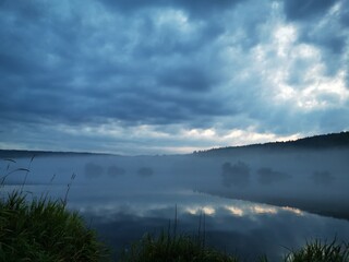 clouds over the lake