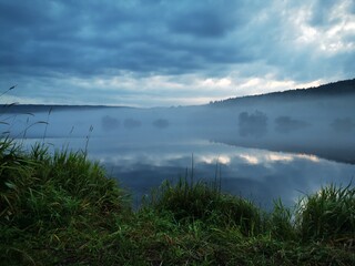 sunrise over the lake