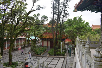 Obraz premium chinese temple yard
