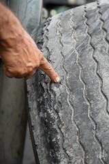 dameged tyre