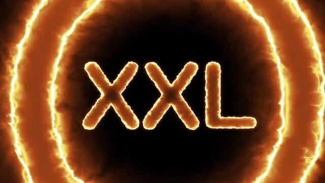 XXL Burning text in circles 