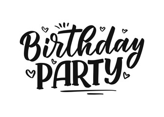 Lettering slogan for Happy Birthday. Hand drawn phrase for gift card, poster and print design. Modern calligraphy celebration text. Vector