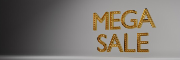 Sale sign on gradient background