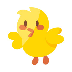 Isolated chicken icon. Farm animal - Vector illustration