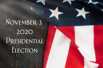 Fototapeta na wymiar vote Political event concept, 2020 United States of American Presidential Election in November 3 