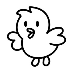 Isolated chicken icon. Farm animal - Vector illustration