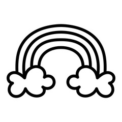 Isolated rainbow with clouds - Vector illustration design