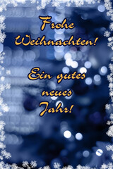 Greetings in German meaning Merry Christmas and Happy New Year