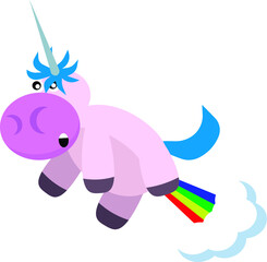 Fart of the unicorn, clouds in the sky