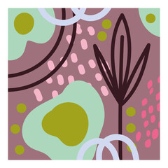 doodle contemporary pattern seamless decoration abstract shapes