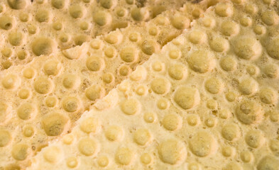 diabetic diet crunches - crispy waffle crispbread from wheat, texture