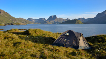 Exploring Northern Norway with tent © Marcin