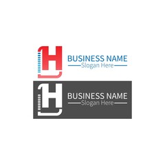 Letter H  logo icon in squares design